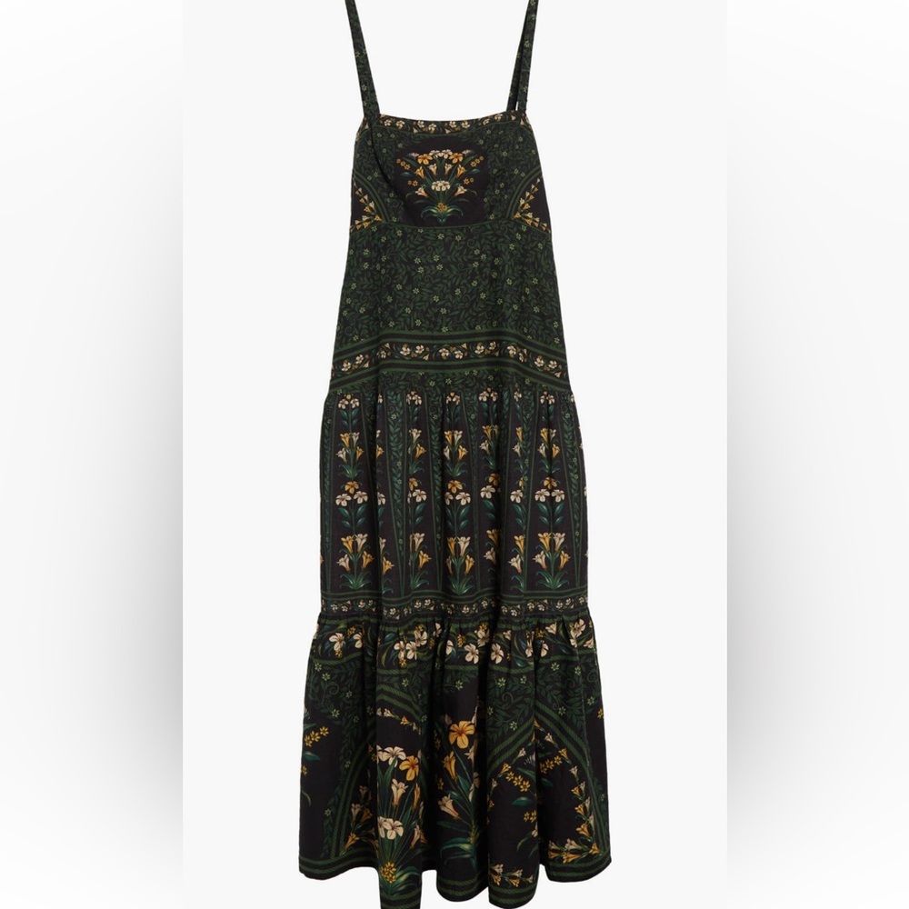 Farm Rio Flowers Arch Back Sleeveless Maxi Sundress size SMALL